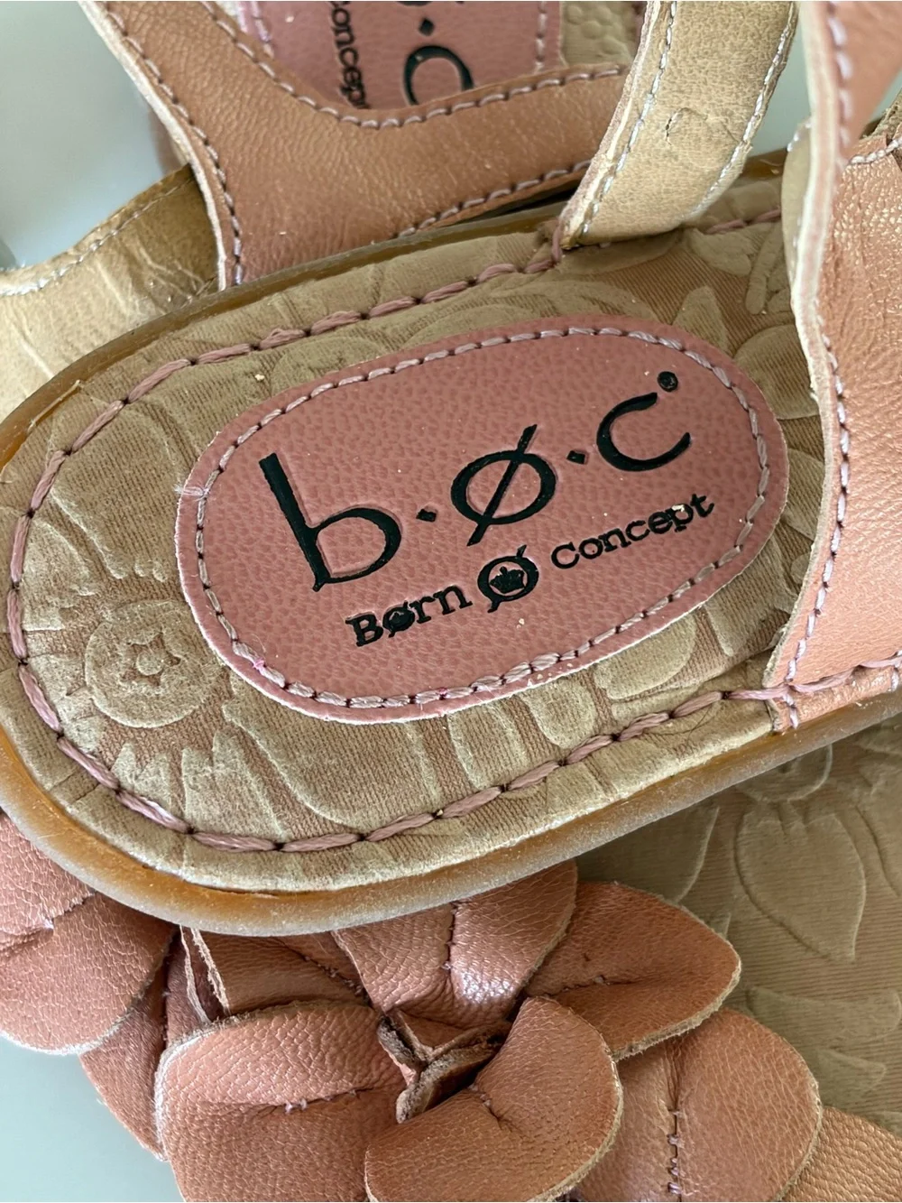 b.o.c. Born Concept Floral Leather Sandal Thong Slingback NWOT All Day Comfort 7 - Picture 4 of 7